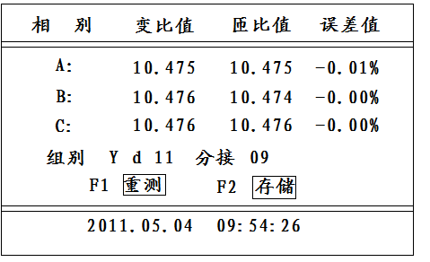 變壓器變比測試儀操作方法與操作示例